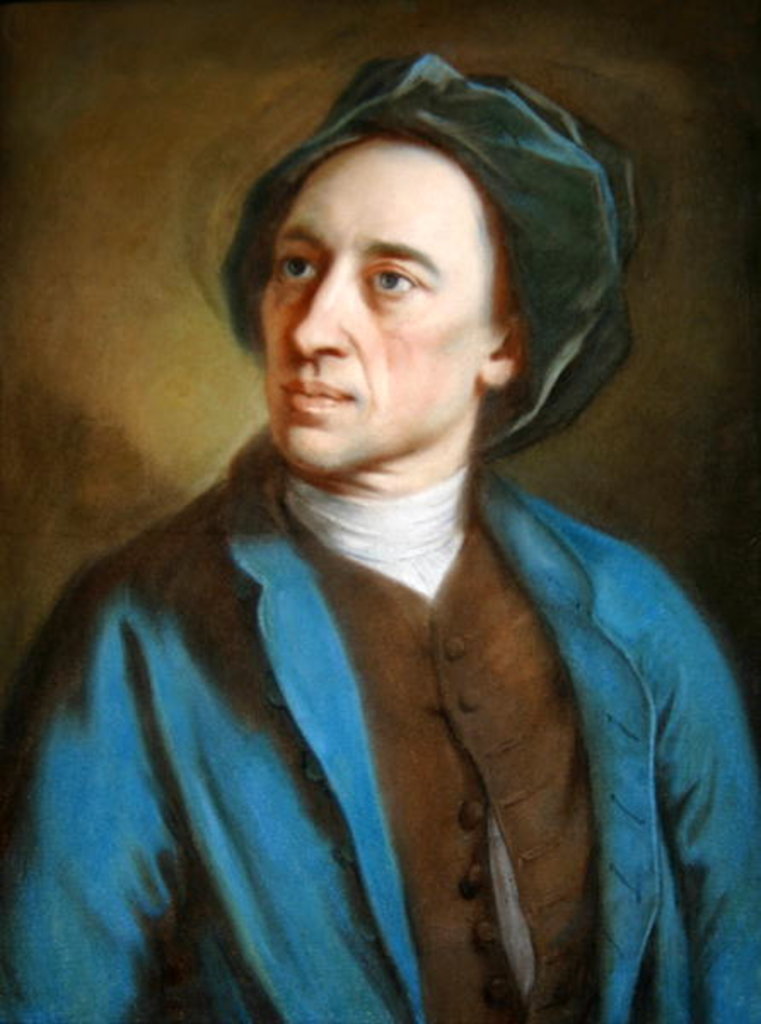 Detail of Alexander Pope, c.1739-84 by William of Bath Hoare