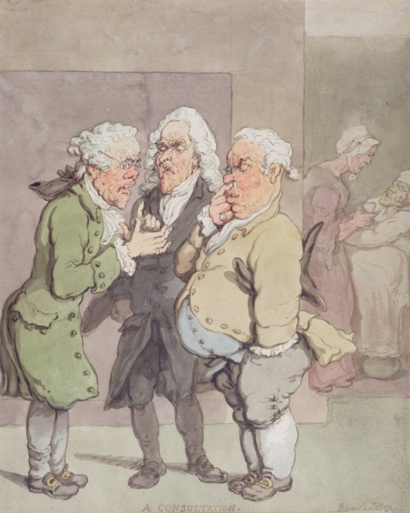 Detail of The Doctor's Consultation, 1815-1820 by Thomas Rowlandson