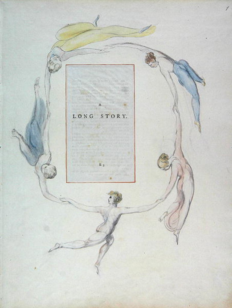 Detail of A Long Story, design 23r from 'The Poems of Thomas Gray', 1797-1798 by William Blake