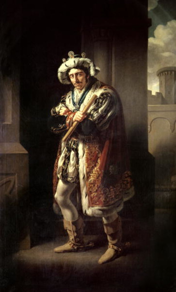 Detail of Edmund Kean as Richard III, 1814 by John James Halls