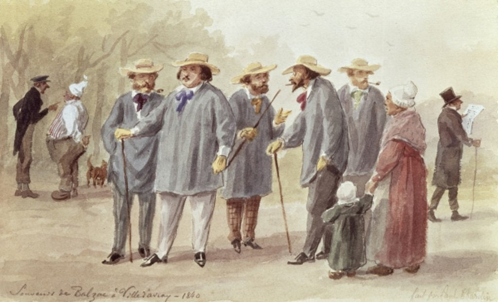 Detail of Balzac and Friends at the Ville d'Avray in 1840, c.1880 by Paul Chardin