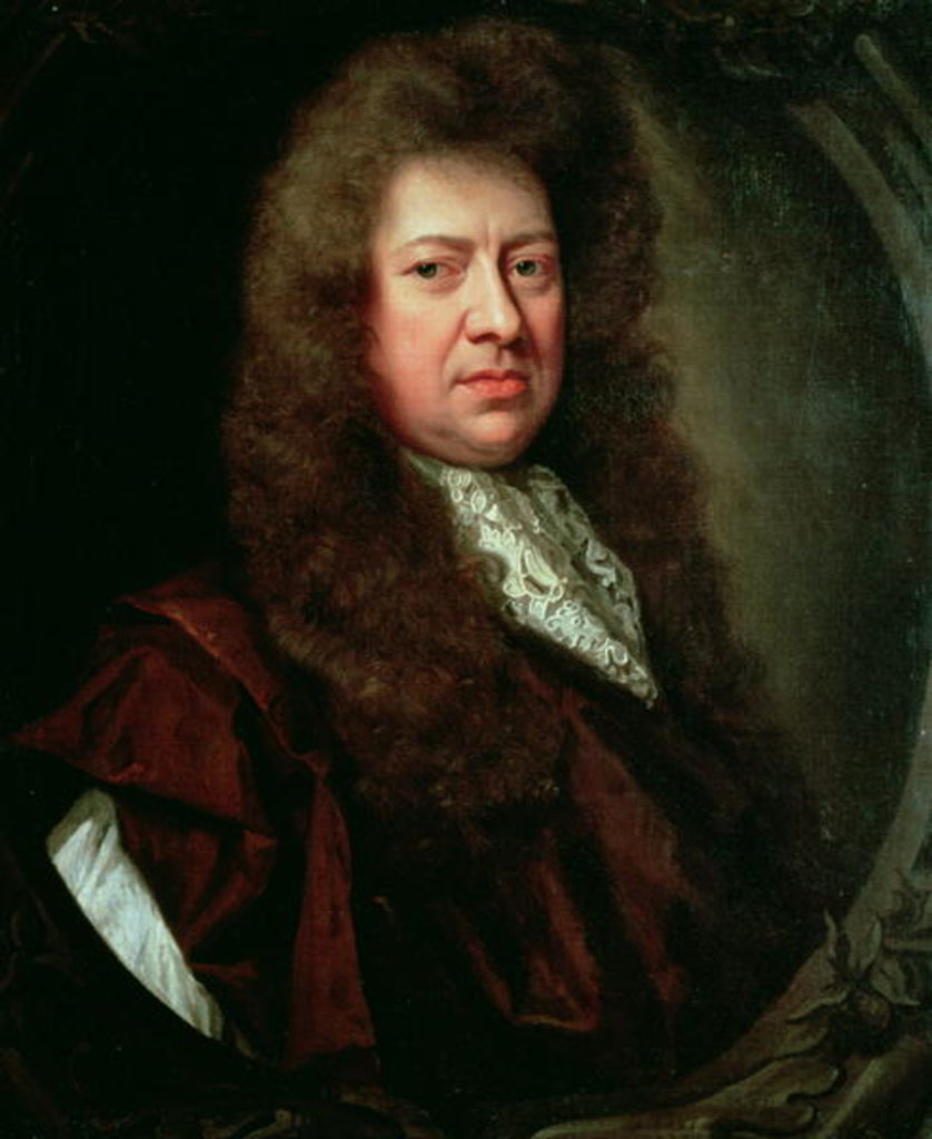 Detail of Samuel Pepys by Godfrey Kneller