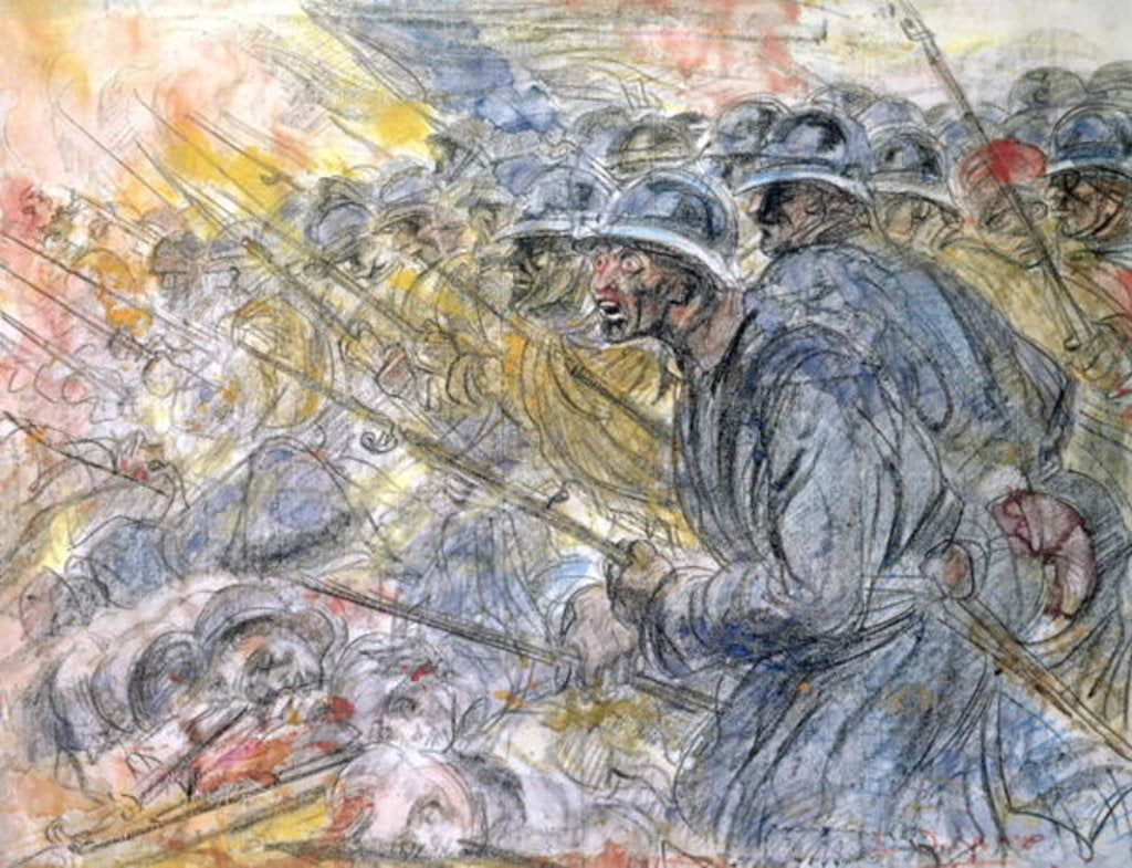 Detail of The Assault, Verdun by Henri de Groux