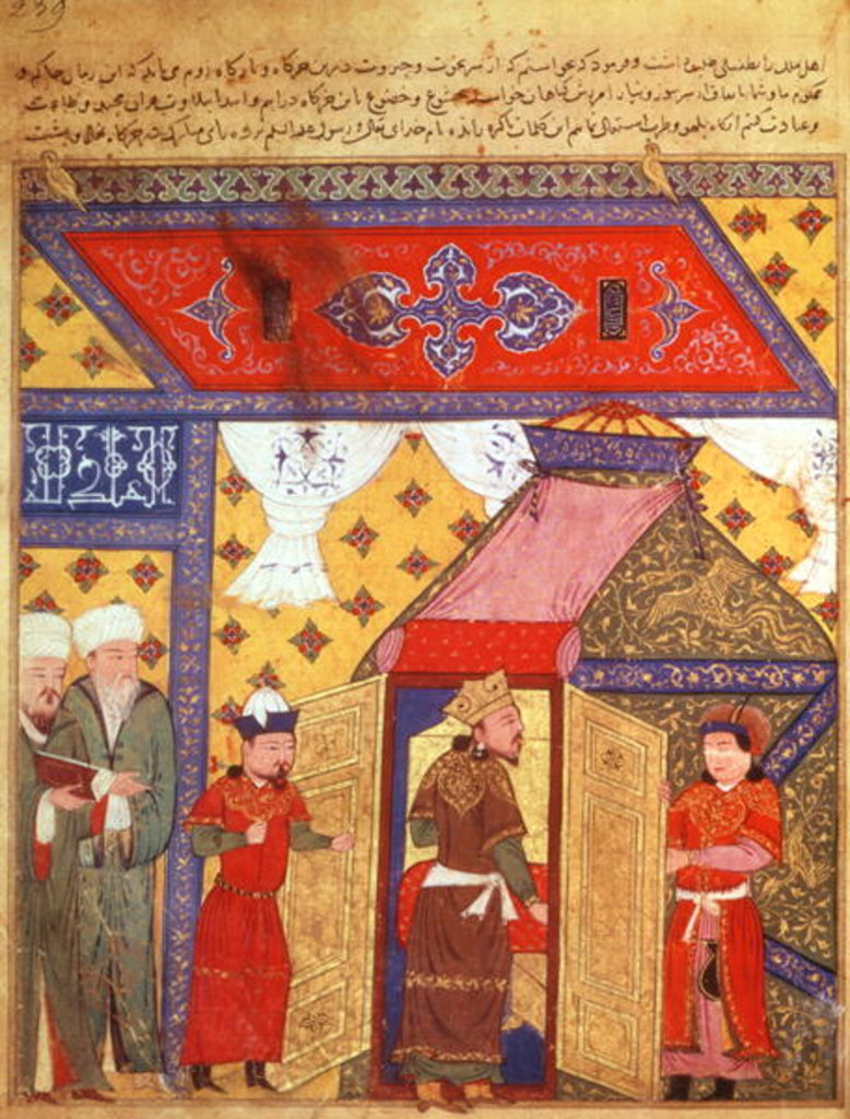 Detail of Ms. Supp. Pers. 1113 fol.239 Pavilion tents erected by Ghazan Khan in 1302 by Persian School