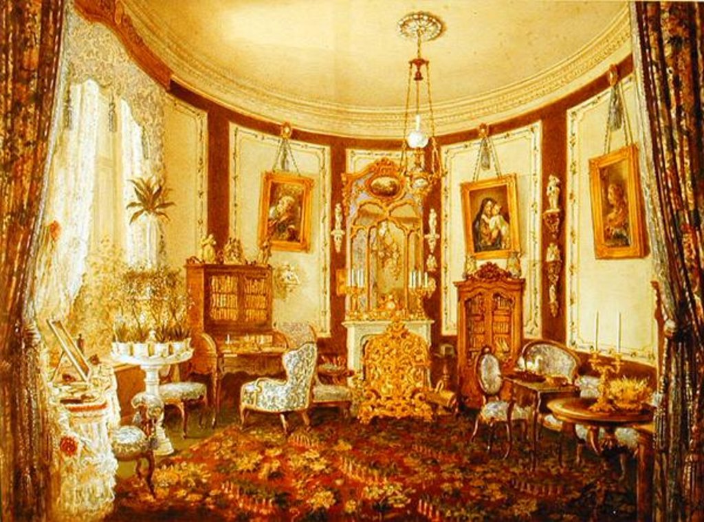 Detail of Drawing room of the Chateau de Sache by French School