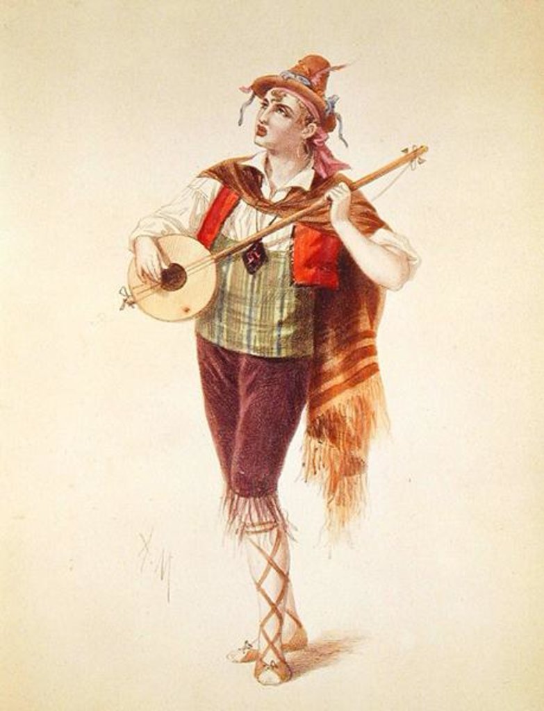 Detail of The Actor Dupuis as Piquillo in Offenbach's Operetta 'La Perichole' by French School
