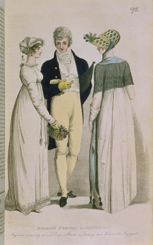 Evening Dresses for August 1808 by English School