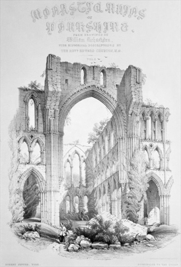 Detail of Rievaulx Abbey by William Richardson
