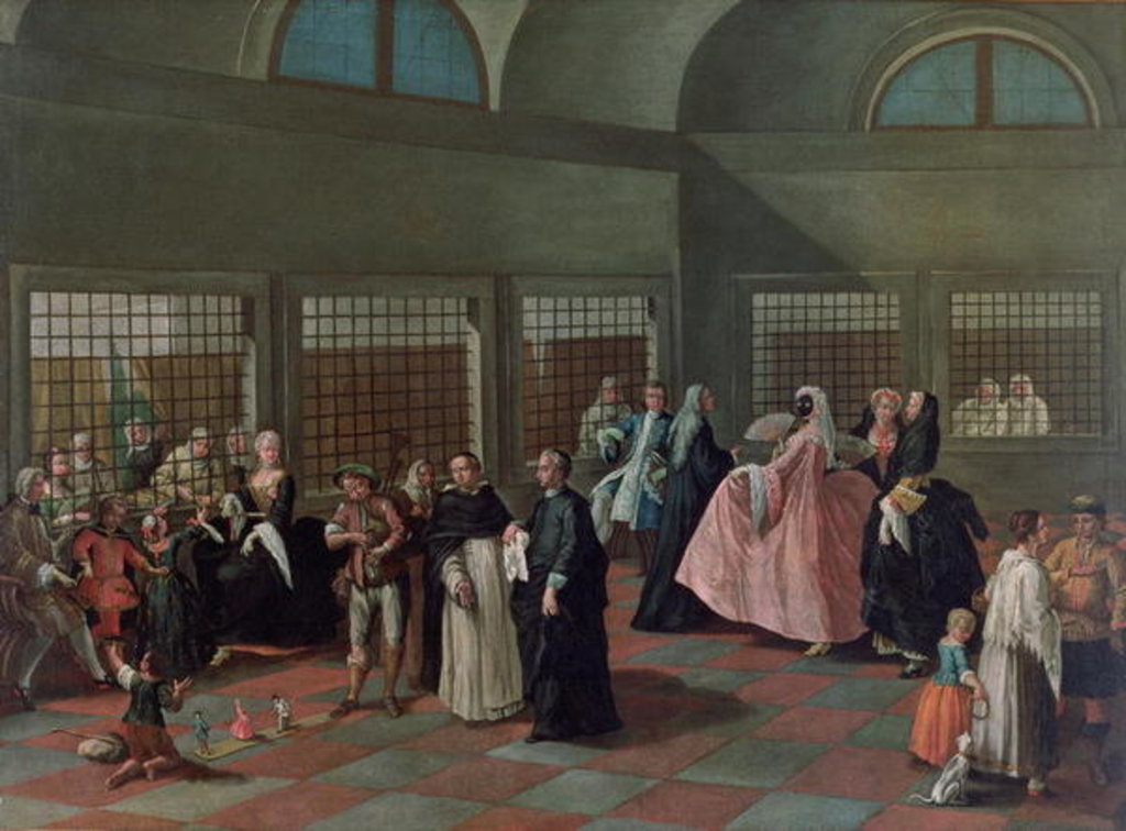 Detail of The Visiting Parlour in the Convent by Pietro Longhi