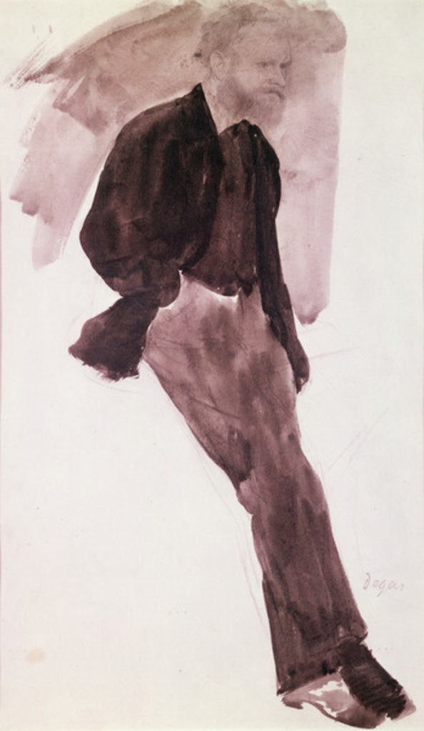 Detail of Portrait of Manet by Edgar Degas