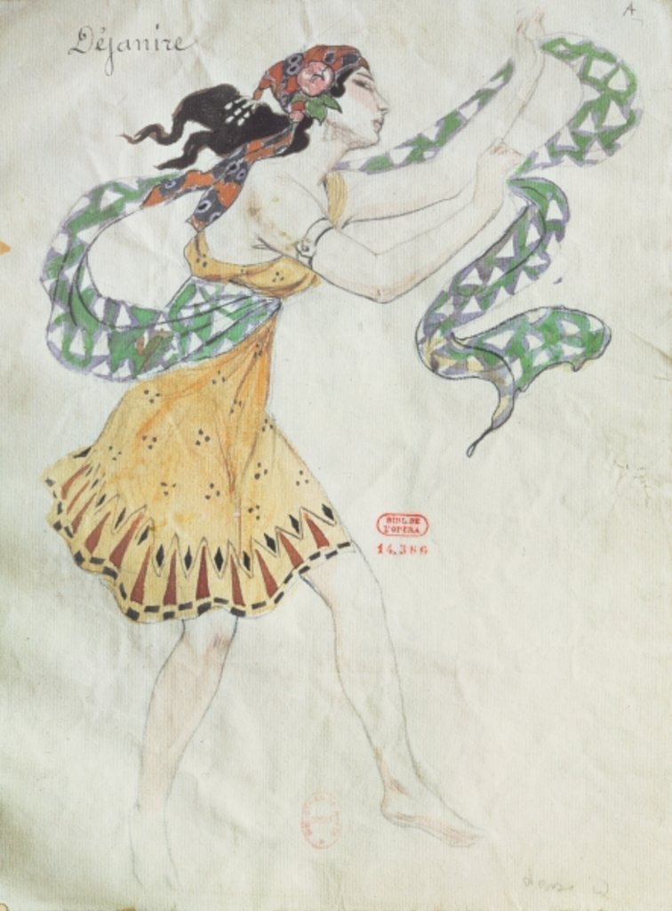Detail of Costume design for Delilah from the opera 'Samson and Delilah' by Charles Camille Saint-Saens by French School