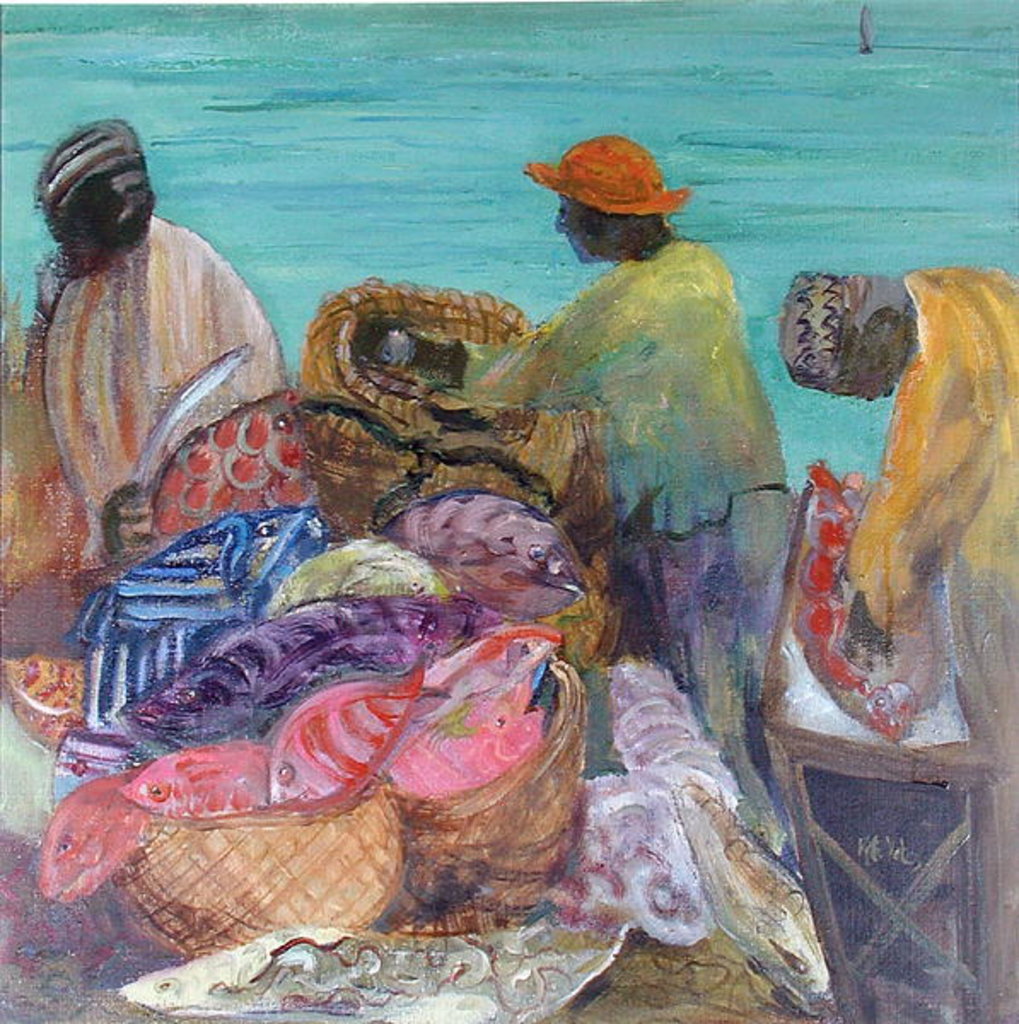 Detail of Sorting the Catch, Zanzibar by Kate Yates