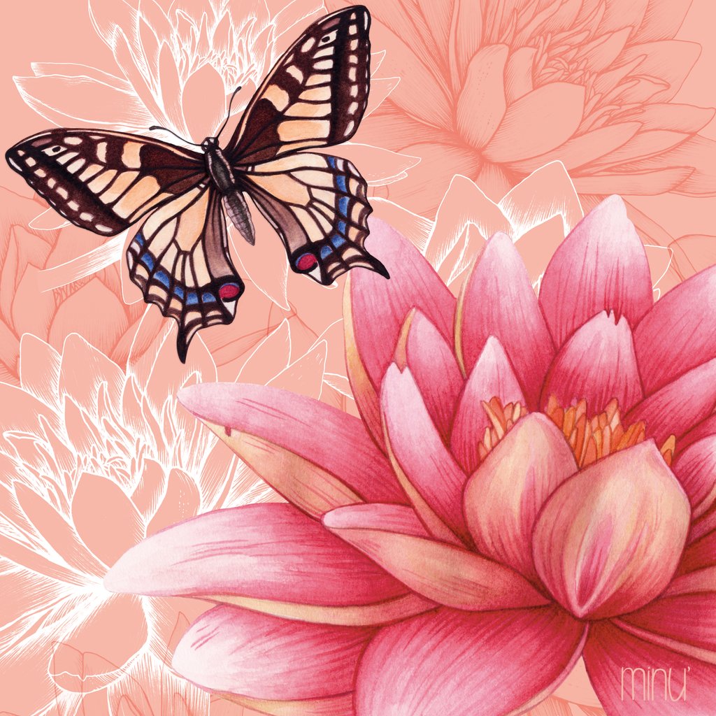 Detail of Lotus flower and Macaone by YU.ME