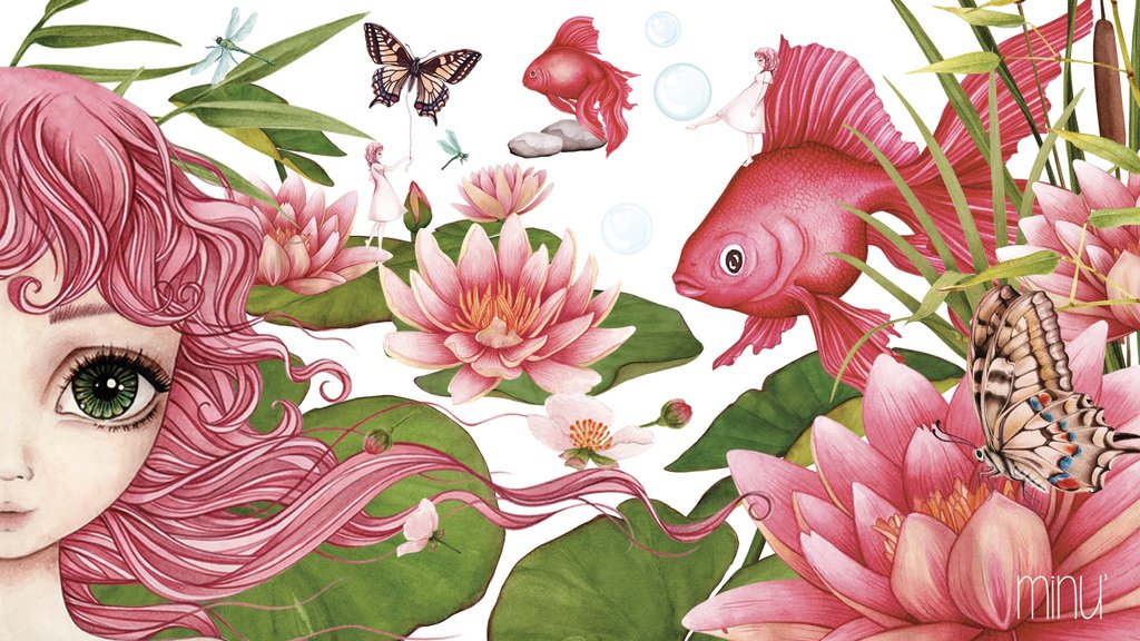 Detail of Minu' at the pond by YU.ME