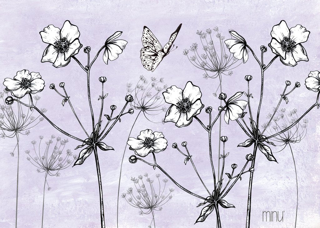 Detail of Flowers outlines by YU.ME