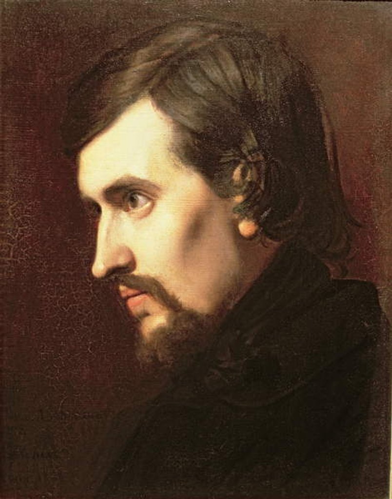 Detail of Portrait of Charles Francois Gounod by Henri Lehmann