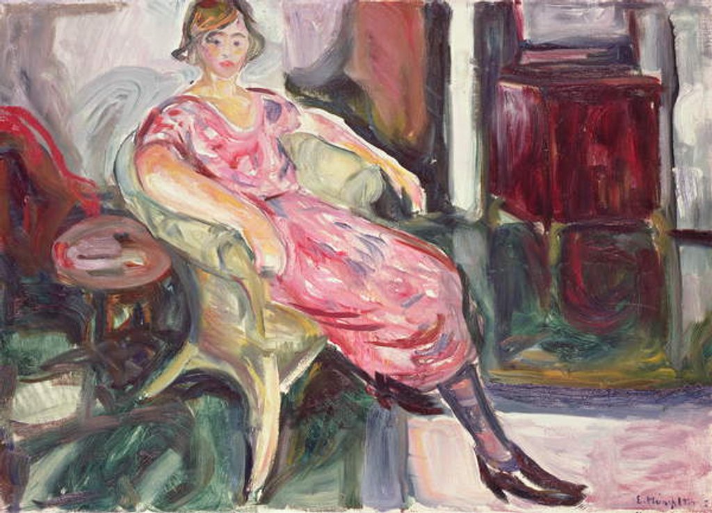 Detail of Woman in a Wicker Chair, 1924-25 by Edvard Munch