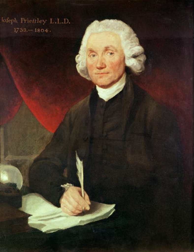 Detail of Portrait of Joseph Priestley by English School
