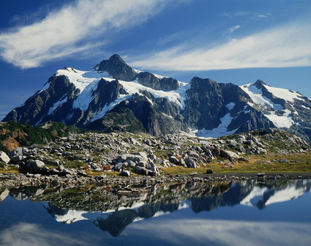 Detail of Mountain Reflection on a Lake by Corbis